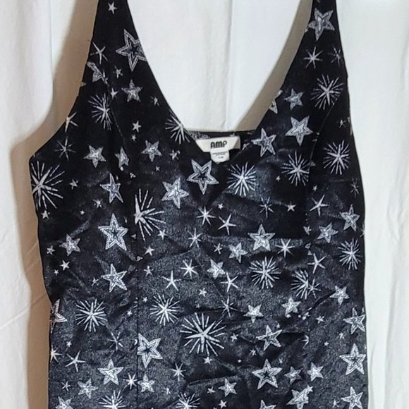 NWT BEAUTIFUL SILKY Black Starred Nightgown - S, L, or XL - Picture 2 of 10